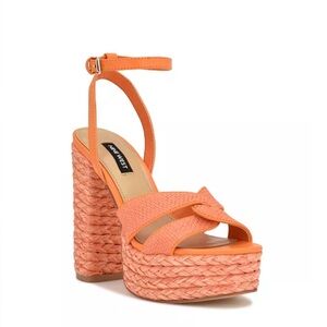 Nine West block woven sandals